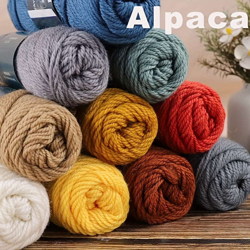 5pcs 95% Alpaca Wool, 5% Acrylic Yarn, Medium Thickness Yarn, Suitable For 4-5mm Knitting Needles, Warm And Soft, Suitable For Knitting Sweaters, Jackets, Vests, Shawls, Scarves, Hats, Etc. 3.53oz\u002Fpc