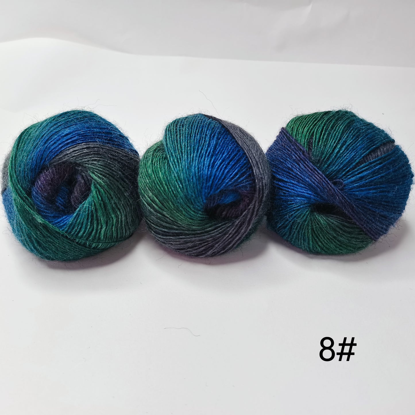 3pcs 100% Rainbow Yarn - Hand-Spun, Bright Mixed Colors (Blue, Green, Yellow, Orange, Purple) for Knitting Scarves, Shawls and Sweaters - 50g\u002F 180m (196yd) Each, Chunky Yarn